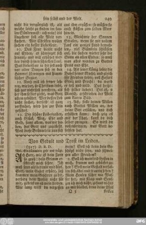 Von Gedult und Trost im Leiden.