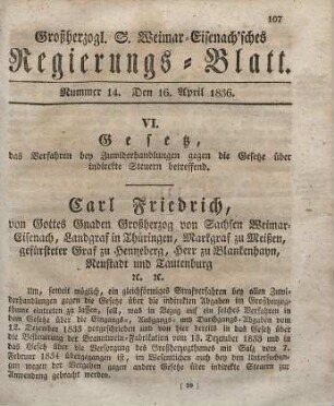 Nr. 14 : 16. April 1836