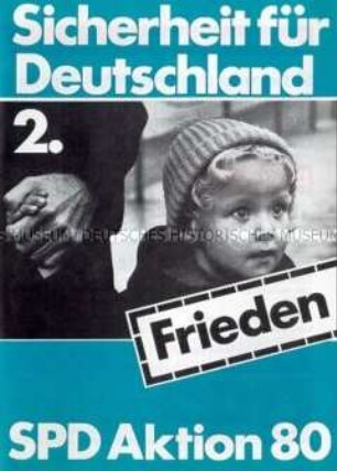 Propagandaschrift der SPD zur Bundestagswahl 1980 zum Thema Friedenspolitik