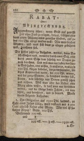 Rabat- Oder: Abzugrechnung.