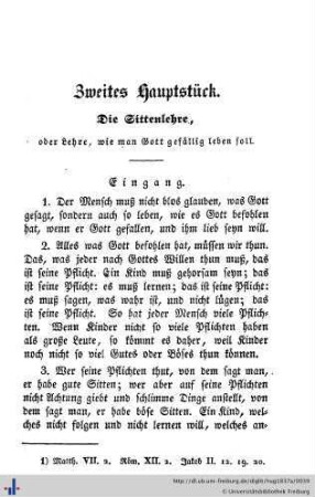 II. Die Sittenlehre, oder Lehre, wie man Gott gefällig leben soll.