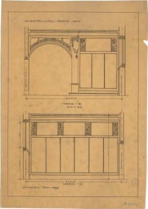 Pfann, Paul; Paris (Frankreich); Welt-Ausstellung - Wandabwicklungen