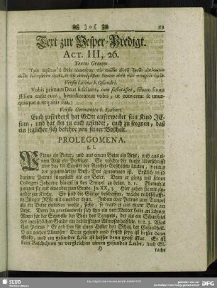 [Vesper-Predigt. Act. III, 26]