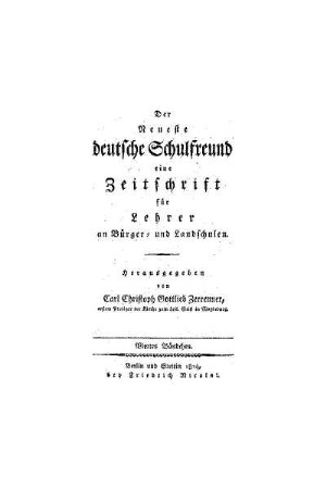 4: Der neueste deutsche Schulfreund - 1814
