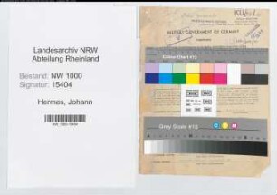 Entnazifizierung Johann Hermes, geb. 26.08.1896 (Stadtobersekretaer)