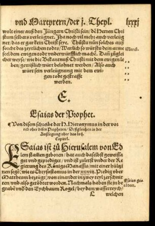 Esaias der Prophet.