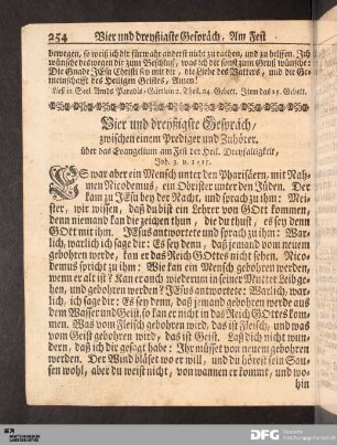 Vier und dreyßigste Gespräch, am Fest der Heil. Dreyfaltigkeit.