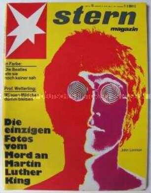 Wochenzeitschrift "stern" u.a. über den Mord an Martin Luther King und über die Beatles