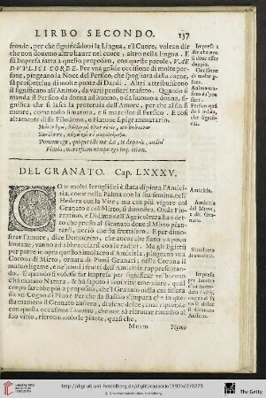 Cap. LXXXV. Del Granato