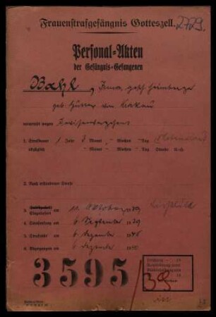 Bahl, Irma (*09.05.1888): Devisenvergehen