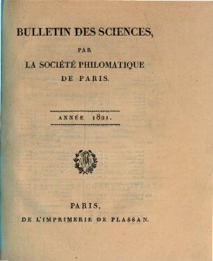 Bulletin. 1821