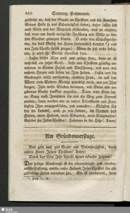 Am Gründonnerstage