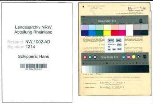 Entnazifizierung Hans Schippers, geb. 10.11.1902 (Abteilungsl.)