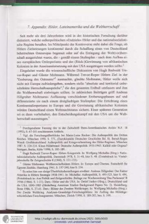 7. Hitler, Lateinamerika und die Weltherrschaft