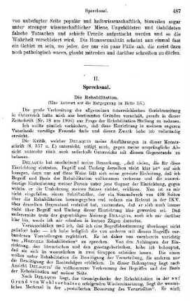 487-497, II. Sprechsaal
