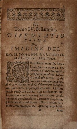 Scrutinii Panopliae Bellarminianae Volumen .... 3, In quo Omnes Controversiae inter Orthodoxo-Lutheranos & Pontificios in Tomi Quarti duabus prioribus Controversiiis Generalibus contentae ... discutiuntur