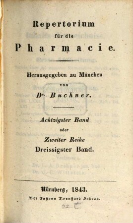 Repertorium für die Pharmacie. 80. 1843