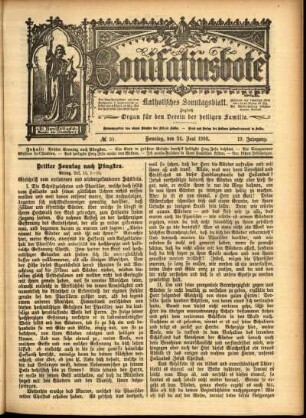 Erste Ausgabe vom Sonntag, den 24. Juni 1900.