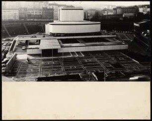 Schauspielhaus, Wuppertal: Perspektivische Ansicht (Ausstellungstafel der »Prague Quadrennial of the Theatre Design and Architecture« 1967)