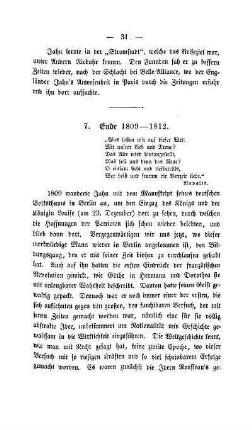 7. Ende 1809-1812