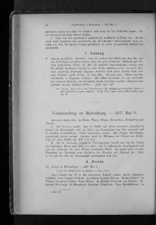 Versammlung zu Marienburg. - 1437 Mai 9.