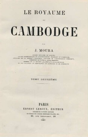 T. 2: Le royaume du Cambodge