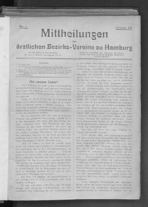 1898: Hamburger Ärzte-Correspondenz : Zeitschr. für d. Veröff. d. ärztl. Standesvereine Hamburgs u. d. Altonaer Ärztlichen Vereins