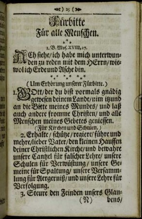 Fürbitte Für alle Menschen.
