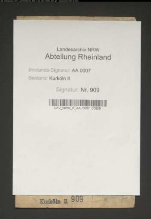 Fragment eines kurkölnischen Ritterzettels der Ämter Zons, Linn, Uerdingen, Kempen und Rheinberg
