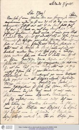 Brief vom 09.05.1908