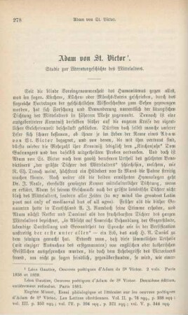 278-295 Adam von St. Victor : Studie zur Literaturgeschichte des Mittelalters