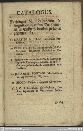 Catalogus
