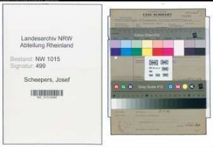Entnazifizierung Josef Scheepers , geb. 00.00.0000 (Kaufmaennischer Angestellter)