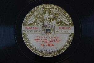 Faust : Cavatina di Faust - Salve dimora / (Gounod)