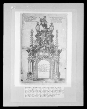 Entwurf der Triumphforte zu Ehren des Kurfürstem Maximilian Emanuel
