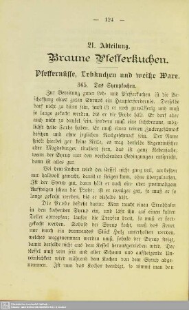 21. Abteilung. Braune Pfefferkuchen
