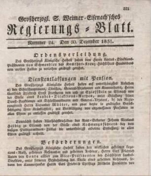 Nr. 24 : 30. Dezember 1831