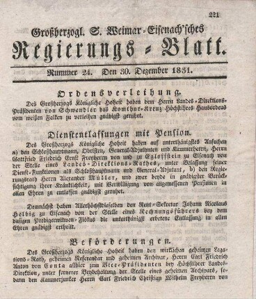 Nr. 24 : 30. Dezember 1831