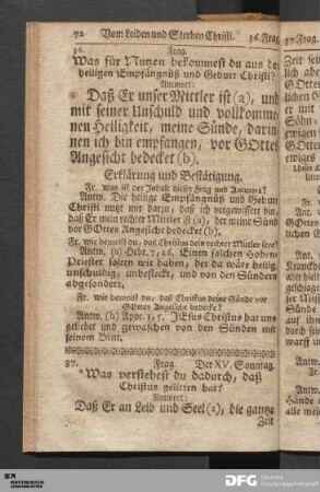 Vom Leiden und Sterben Christi.