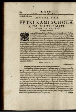 Petri rami scholarum mathematicarum. Lib VII.