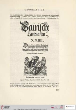 Geographica (Nr. 131 - 153)