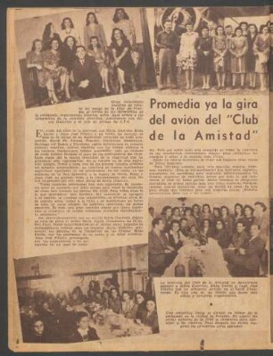 Promedia ya la gira del avión del "Club de la Amistad"