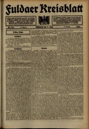 Ausgabe vom Mittwoch, den 03. Juni 1914.