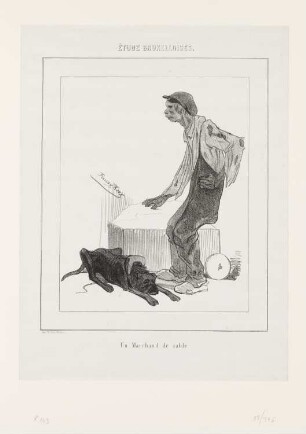 Un marchand de sable, aus: "Le grelot-charivari belge", Brüssel 1859