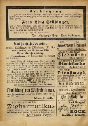 Amts-Blatt für das Bezirksamt Münchberg. 1888