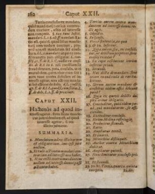162-173, Caput XXII. Hactenus ad quod interesse agatur, si res licita mandetur...
