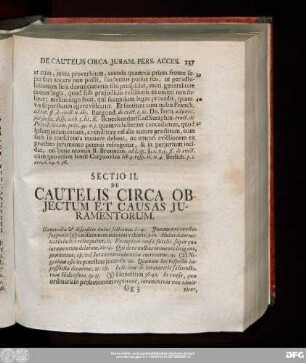 Sectio II. De Cautelis Circa Obiectum Et Causas Iuramentorum.