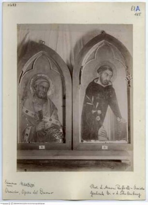 Madonna und Heilige (Monaldeschi Polyptychon), Heiliger Petrus und der heilige Dominikus