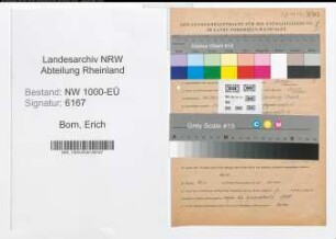 Entnazifizierung Erich Born, geb. 10.09.1906 (Kraftfahrer)