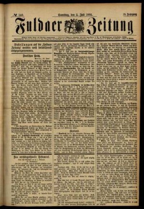 Ausgabe vom Samstag, den 02. Juli 1892.